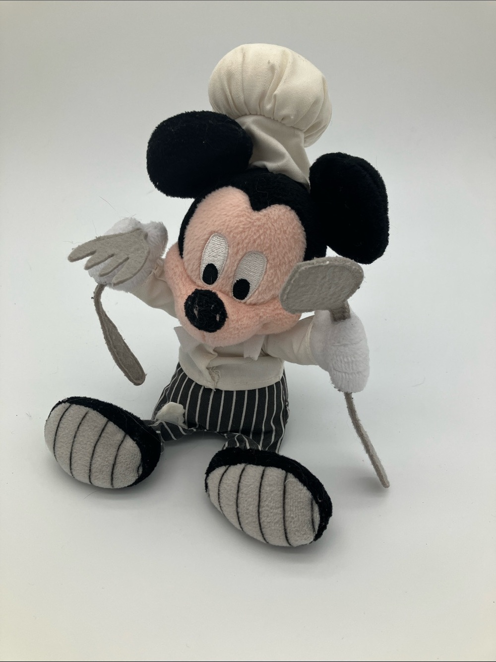 Vintage Disney Chef Mickey Mouse Plush Stuffed Animal Toy Cooking Collectible